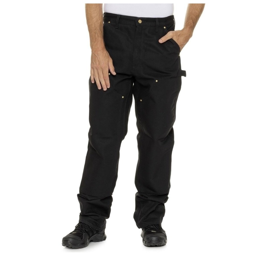 NWT Carhartt B01-M Loose Fit Firm Duck Double Front Work Pants Black 40x34